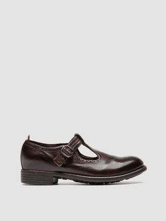 Officine Creative Calixte 071 Leather T-Bar Shoes in Burgundy at Nordstrom, Size 39.5