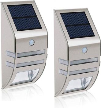 OEM Lampe Solaire - D&eacute;tecteur De Mouvement 180&deg; - &Eacute;tanche Ip65 - Applique Murale Ext&eacute;rieure En Abs - Pour Jardin Terrasse Chemin - Lot De 2