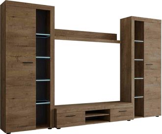 Mirjan24 Mobilier1 - Conjunto De Sal&oacute;n Tucson 107, Roble De Lefkada