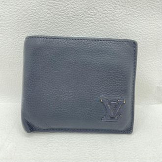 Louis Vuitton Blue Leather Bill Wallet (Bi-Fold) (Pre-Owned)