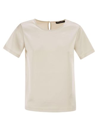 Max Mara Weekend Maxmara Wkdzona T-Shirt aus Satin und Jersey