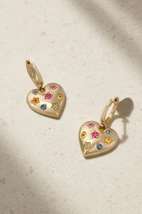 Roxanne First Orecchini In Oro 14 Carati Con Zaffiri Jazzy - Verde