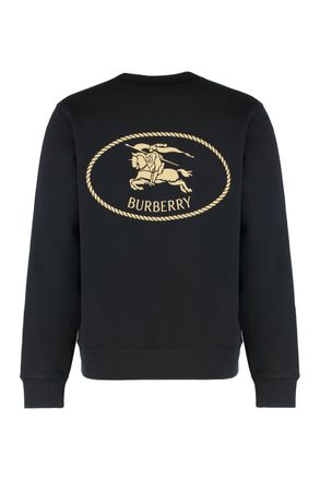 Burberry Equestrian Knight Embroidered Sweatshirt - Black