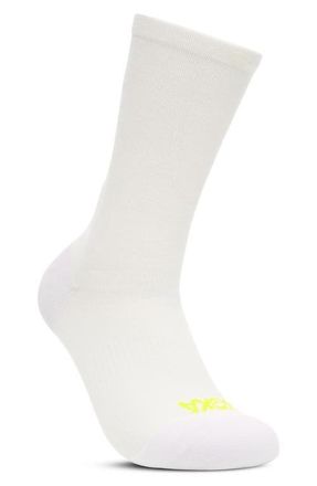 Hoka One One Clifton Run Crew Socks in White at Nordstrom, Size Large