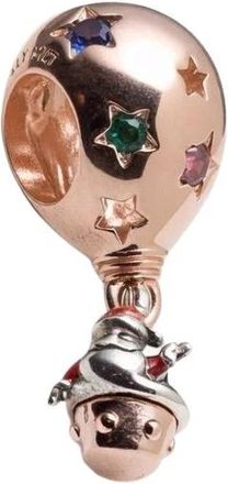Pandora Tweekleurige Kerstman in Luchtballon Bedel - Dames - Sieraden - Veelkleurig - ONE Size - Leer - Accessoires
