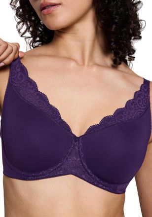 Triumph Minimizer-BH TRIUMPH Amourette, Damen, Gr. 95, Cup D, royal lila, Spitze, Obermaterial: 68% Polyamid, 32% Elasthan, BHs Minimizer-BH, verkleinert die 