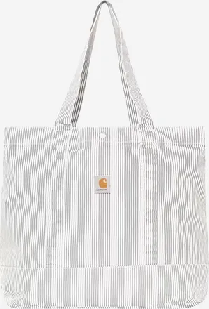 Carhartt Work in Progress Mens Tote Bag Striped Cotton Grey Shoulder