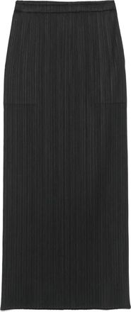 Pleats Please Issey Miyake Gonna midi plissé - Nero