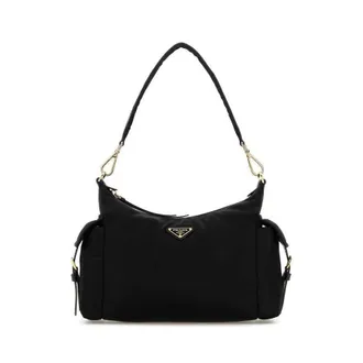 Prada Black Re-Nylon Shoulder Bag Nero Poliammide Riciclata-vitello Borse A Mano