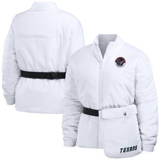 WEAR by Erin Andrews Womens WEAR by Erin Andrews White Houston Texans Packaway Full-Zip Puffer Jacket at Nordstrom, Size Xx-Large