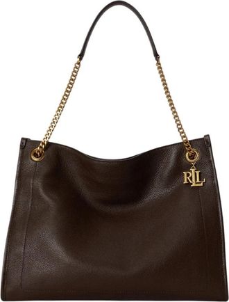 Ralph Lauren Bradley Shopper Tote - Dames - Schoudertassen - Bruin - ONE Size - Katoen - Tassen