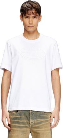 Diesel T-shirt with embossed Oval D - T-Shirts - Man - White