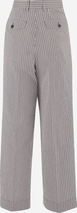 Dries Van Noten Womens Trousers Cotton-Silk Striped Multicolour
