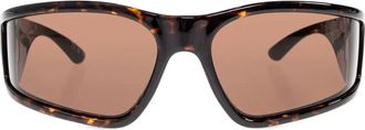 Balenciaga Occhiali da sole con effetto tartarugato - Marrone