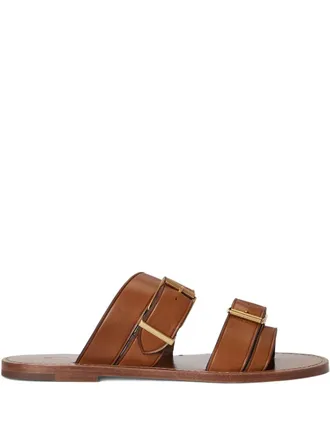 Polo Ralph Lauren toe-strap-detail flat sandals - Brown