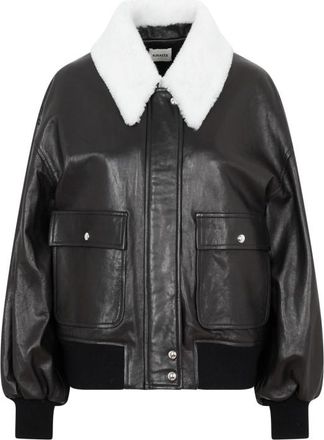 Khaite Black Leather Jacket