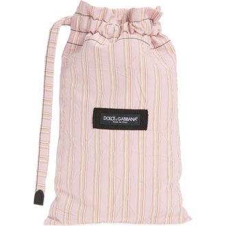 Dolce & Gabbana Stripe Poplin Crossbody Bag in Multicolor Rosa at Nordstrom