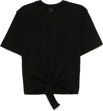 Pinko T-shirt con nodo - Nero