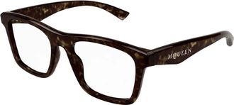 Alexander McQueen Stijlvolle Bril Am 0475O in Zwart - unisex - Brillen - Bruin - 54 MM - Accessoires