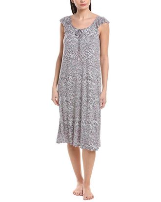 Ellen Tracy Ruffle Sleeve Midi Gown