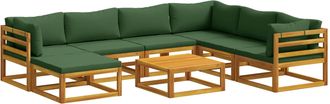 vidaXL Juego De Sof&aacute; 8 Uds. Natural Madera De Acacia S&oacute;lida Vidaxl