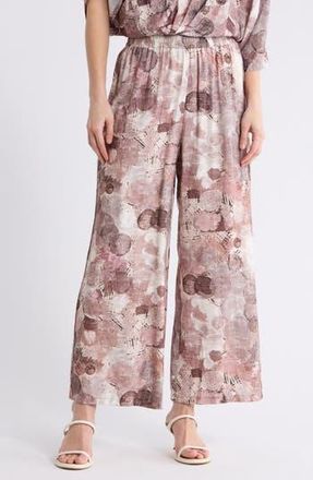 Patrizia Luca Abstract Print Pull-On Pants in Pink at Nordstrom Rack, Size X-Small