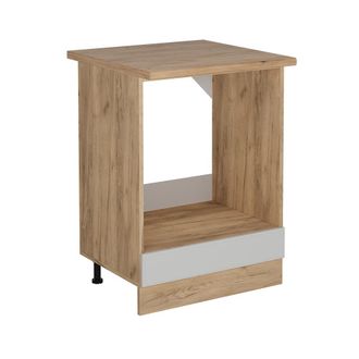 Vicco Armario Para Horno Empotrado R-line, Blanco Casa De Campo, 60 Cm, Et Roble