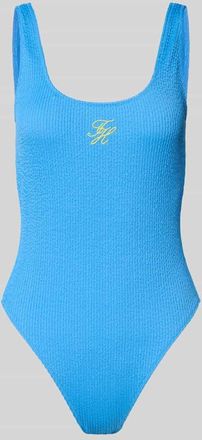 Tommy Hilfiger Badeanzug mit Logo-Stitching in Blau, Gr&ouml;&szlig;e XS