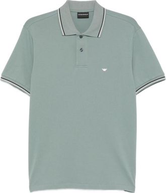 Emporio Armani Green Embroidered Logo Polo