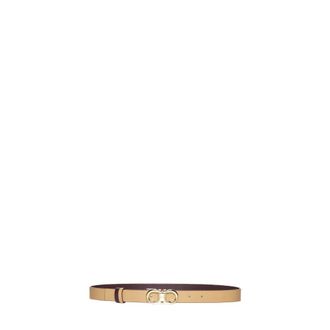Ferragamo Belts, female, Beige, Size: 85 CM Gancini Reversible Belt
