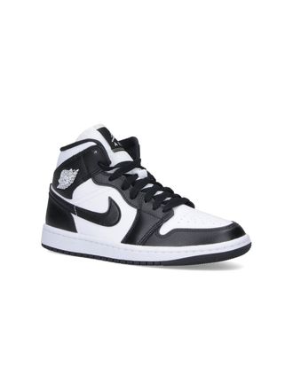 Nike Leather Mid-Top Sneaker - Black