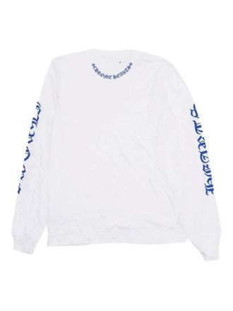 Chrome Hearts neck-logo long-sleeve T-shirt - men - Cotton - M - White
