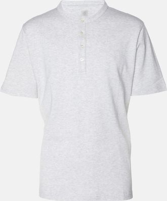 Eleventy Elevety Grey Jersey Henley T-Shirt