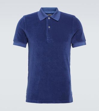 Tom Ford Cotton-blend terry polo shirt