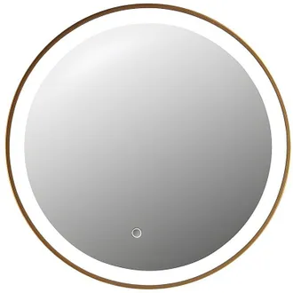 Vente-Unique Specchio per bagno luminoso tondo a LED Dorato - L60 x H60 cm - NUMEA