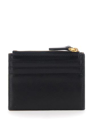 Valentino Garavani VLogo Leather Card Case - Brown