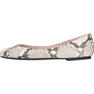 Pretty Ballerinas Round Toe Snake Naked Ballet Flat in Ivory at Nordstrom, Size 38