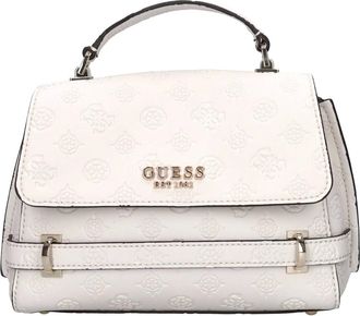Guess Tassen, Dames, Beige, ONE Size, Leer, Zarela Debossed Top Handle Bag