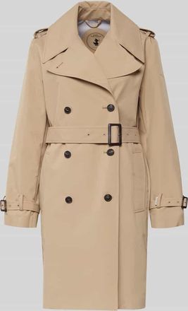 Save The Duck Regular Fit Trenchcoat mit abnehmbaren Stoffg&uuml;rtel Modell Talya in Beige, Gr&ouml;&szlig;e XXL