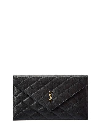 Saint Laurent Quilted Leather Pouch