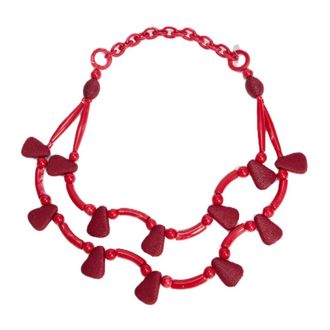 Max Mara Necklaces, female, Red, Size: ONE SIZE Wkafalange Necklace