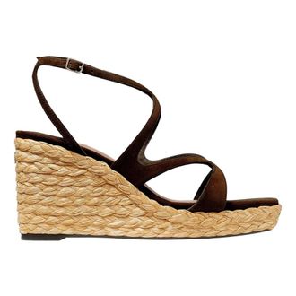 Jimmy Choo London Sandalias de cu&ntilde;a Ayla 85 - Shoes - Mujer - Marr&oacute;n - 40 EU