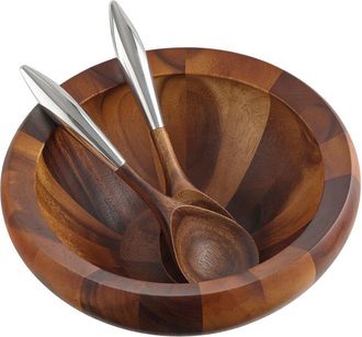 Namb&eacute; Nambe Yaro Salad Bowl With Servers