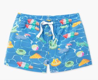 Chubbies Kids Lil Cannonball Crews Swim Trunk In Blue