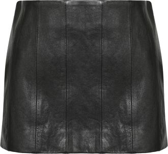 Khaite Meelar leren mini-rok - Dames - Leren & Su&egrave;de rokken - Zwart - XS - Leer - Rokken