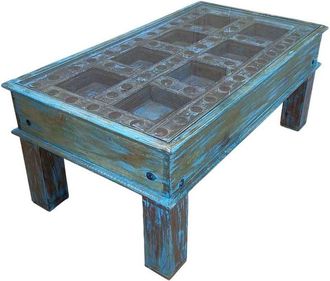 Wanderlust Deco Mesa De Centro De Madera Artesanal 107x57x45h Cm