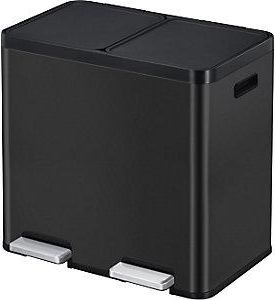 EKO Papelera De Pedal Recycler Acero 44 L Colector Doble