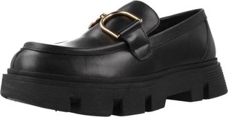Geox D Vilde - Dames - Loafers - Zwart - 39 EU - Leer - Schoenen