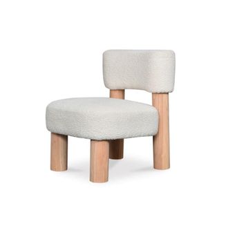 Mathi Design Sill&oacute;n suave tapizado en tejido rizado