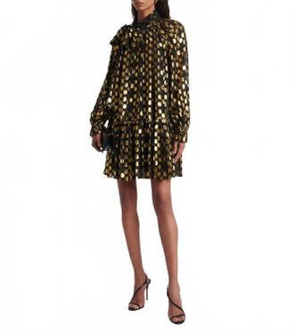 Ulla Johnson Loretta Silk Long Sleeve Mini Dress In Obsidian